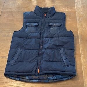 GAP Kids Navy Blue Puffer Vest reversible